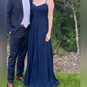 Reformation Poppy Dress in Navy